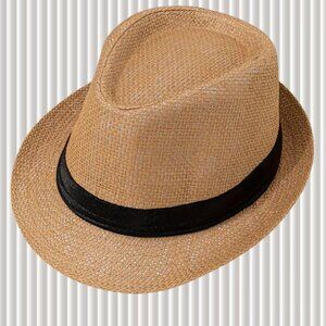 (NEW) STRAW PANAMA HAT in Khaki  (only 1 left)